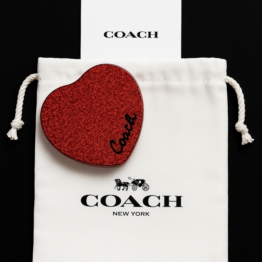 COACH RED HEART MIRROR
